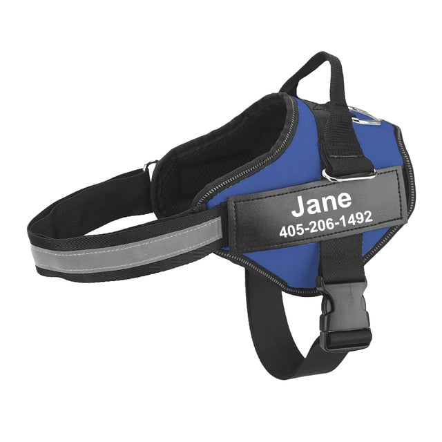 Personalized No Pull Reflective Dog Harness