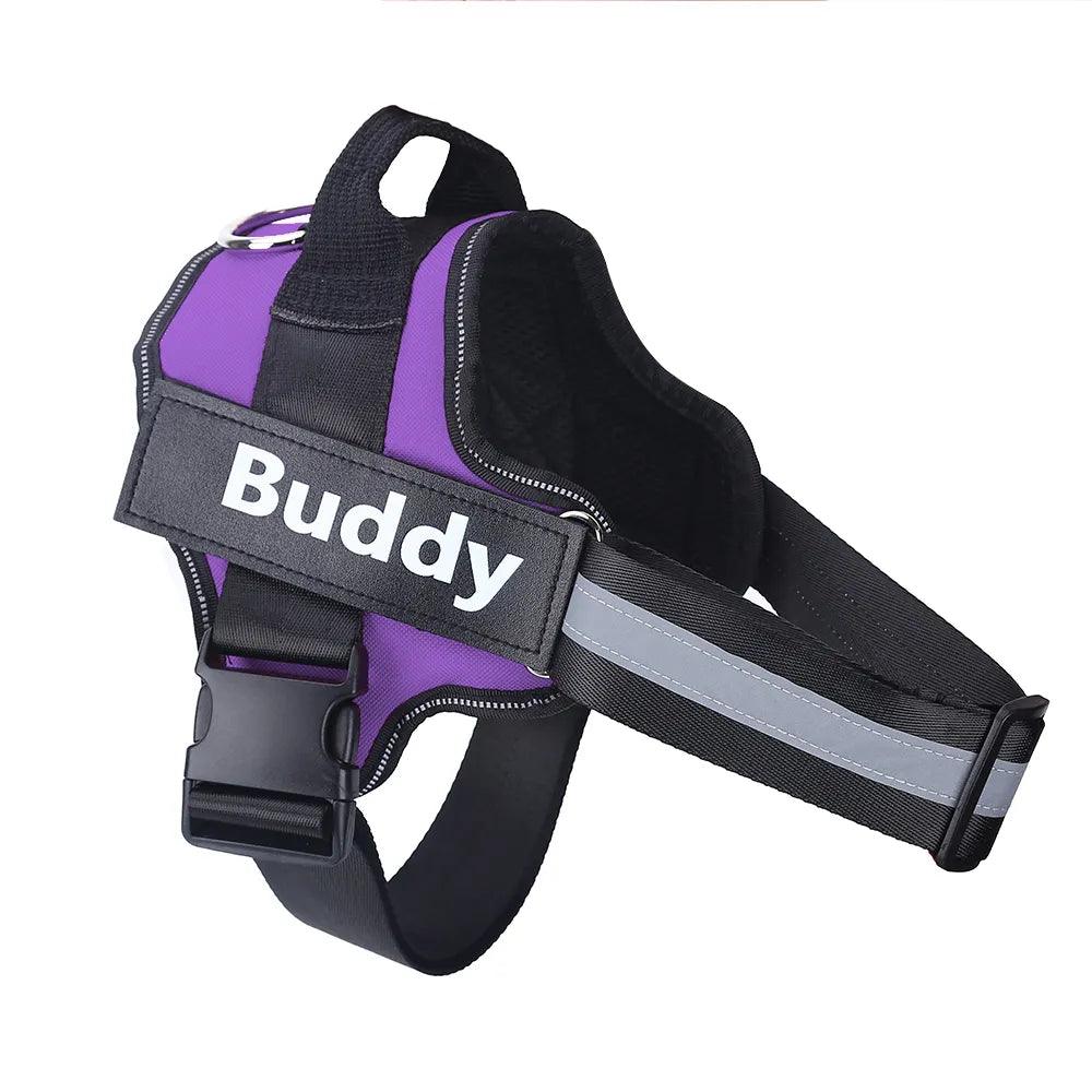 Custom No Pull Dog Harness with Name & Phone Number - Heavy duty & Personalized