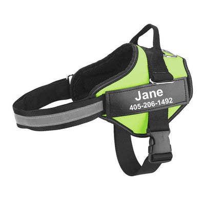 Personalized No Pull Reflective Dog Harness