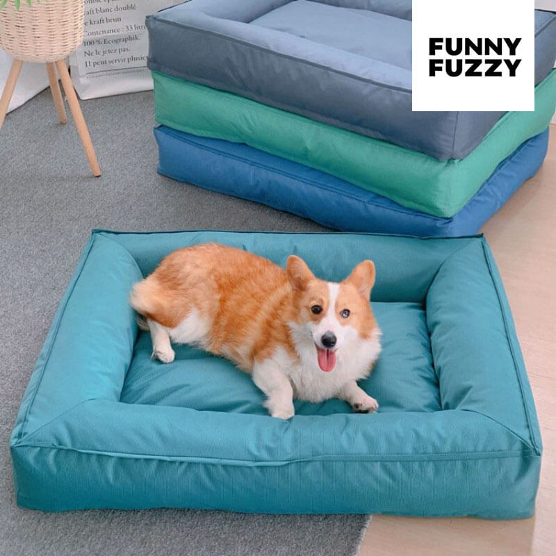 Fully Orthopedic Surround Support Waterproof Fabric Anti-Anxiety Large Dog Bed