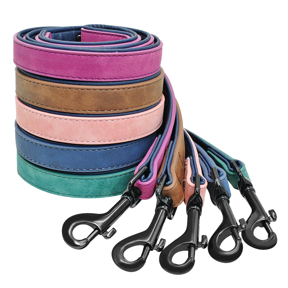 DiDog™ - Personalized, Custom Engraved Leather Dog Collar & Leash Set