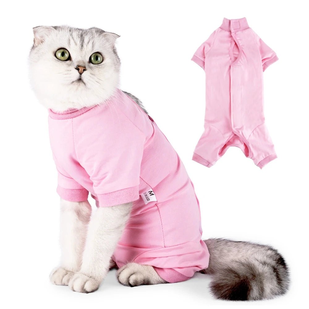 AnniePaw Cat Surgical Recovery Jumpsuit Anti-Mite After Surgery Clothes