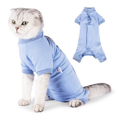 AnniePaw Cat Surgical Recovery Jumpsuit Anti-Mite After Surgery Clothes