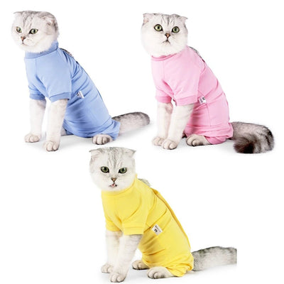 AnniePaw Cat Surgical Recovery Jumpsuit Anti-Mite After Surgery Clothes