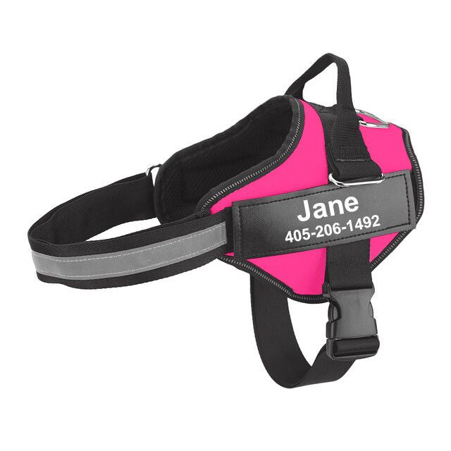 Personalized No Pull Reflective Dog Harness