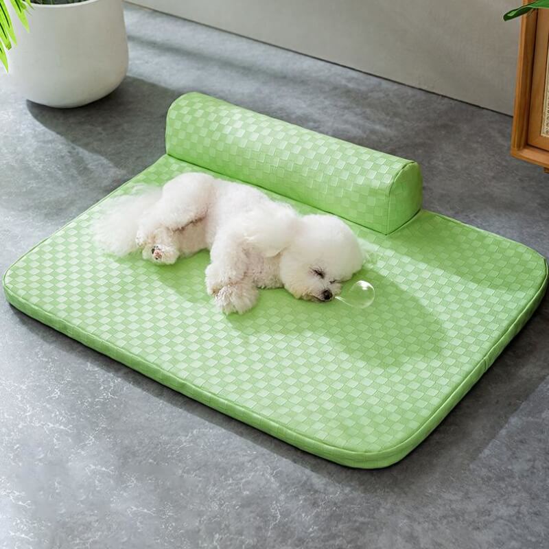 Checkerboard Isikhumba Pet Bed Anti-ukukhathazeka Orthopedic Dog Bed