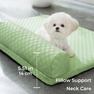 Checkerboard Isikhumba Pet Bed Anti-ukukhathazeka Orthopedic Dog Bed