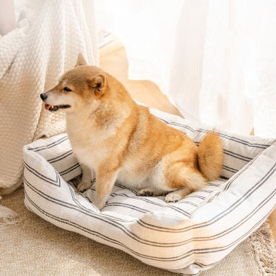 I-Classic Stripe All Seasons Breathable Dog Bed