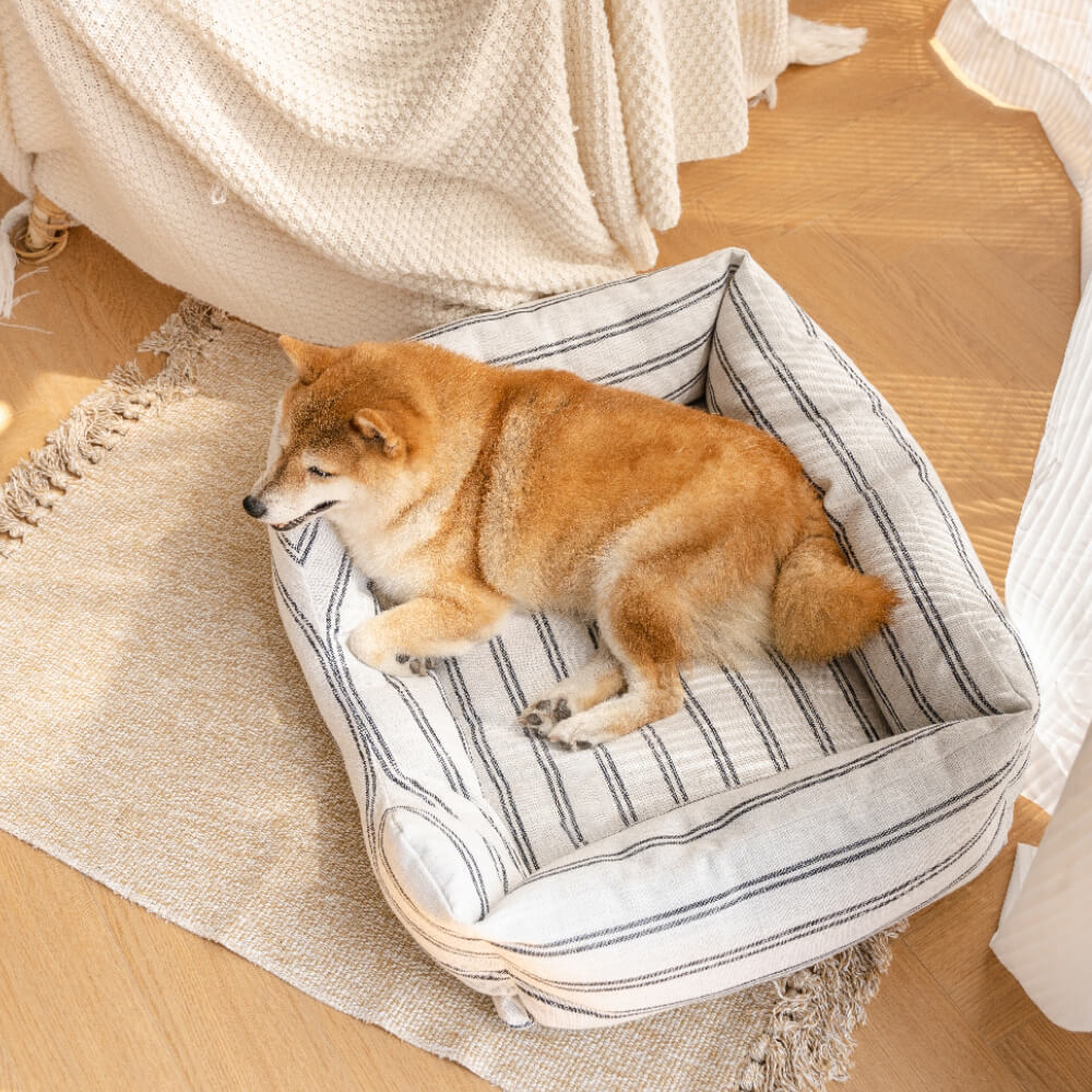 I-Classic Stripe All Seasons Breathable Dog Bed