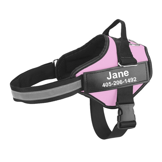 Personalized No Pull Reflective Dog Harness 2024